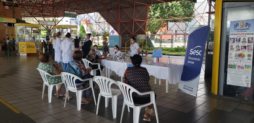 Ação leva serviços gratuitos de saúde ao Terminal Central